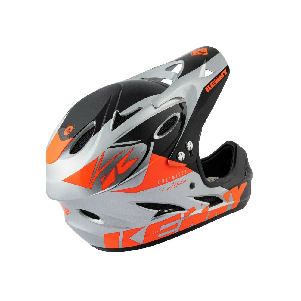 Casque Vtt Kenny Down Hill Graphic Neon Orange Silver Rabais – Image 2