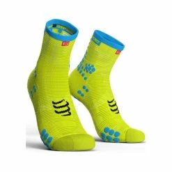 Chaussettes Compressport Pro Racing Socks V3 Fluo Yellow En Remise
