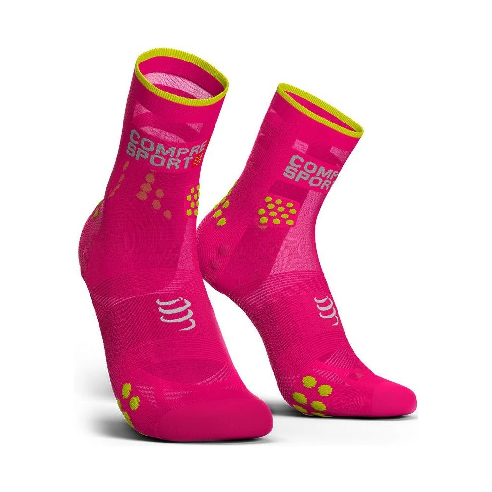 Chaussettes Compressport Pro Racing Socks V3 Pink Rabais