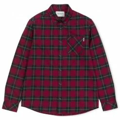 Chemise Carhartt L/s Swain Shirt Swain Check/mulberry Rabais