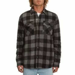 Chemise Volcom Bowered Fleece LS Pewter Soldes