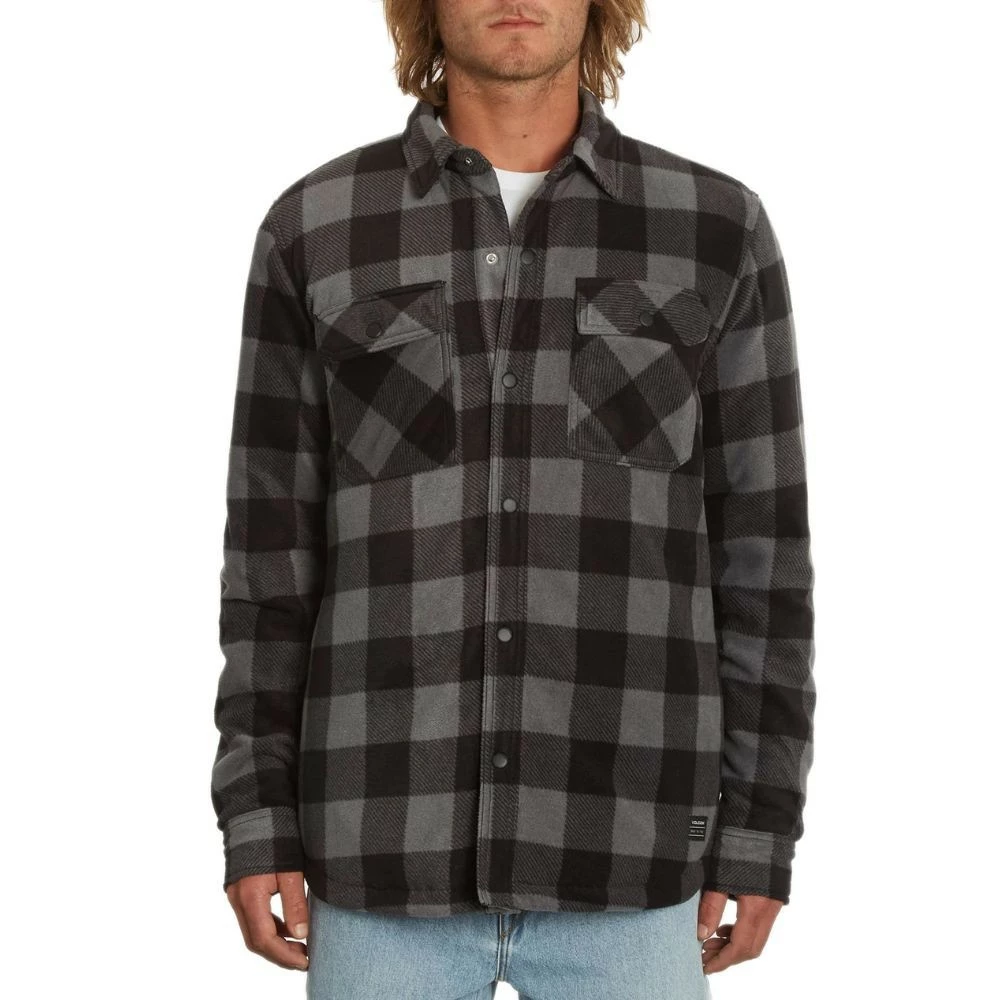 Chemise Volcom Bowered Fleece LS Pewter Soldes