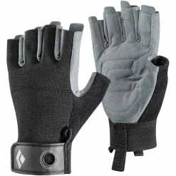 Gants D’escalade Black Diamond Crag Half-finger Black Rabais