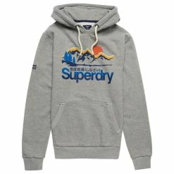 Sweat à Capuche Superdry Core Logo Great Outdoors Hood Grey Déstockage