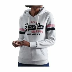Sweat à Capuche Superdry Vintage Logo Varsity Ice Marl Rabais