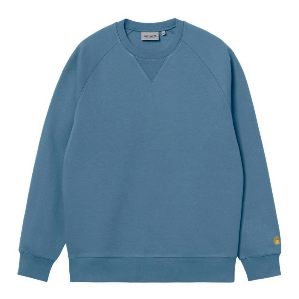 Sweat Carhartt Chase Sweat Icy Water / Gold Pas Cher