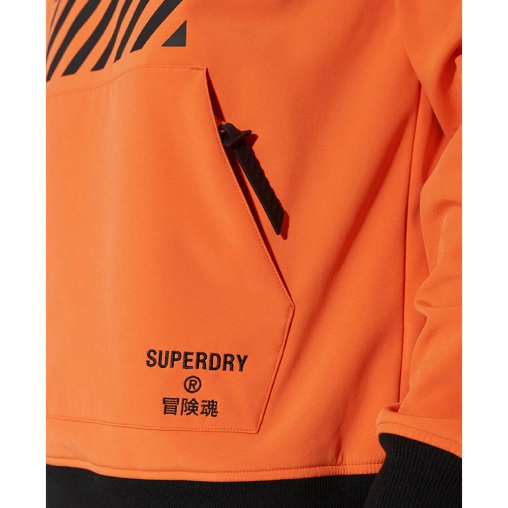 Sweat Softshell Superdry Snow Tech Hood Havana Orange Rabais – Image 2