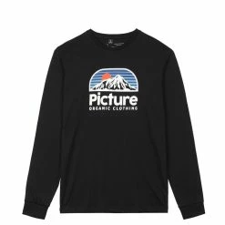 T-Shirt Picture Organic Authentic Ls Teeshirt Black Pas Cher